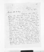 4 pages written 19 Nov 1872 by George Edward Read in Gisborne to Sir Donald McLean, from Inward letters -  G E Read