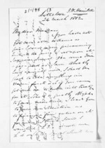 4 pages written 24 Mar 1852 by William John Warburton Hamilton in Lyttelton to Sir Donald McLean, from Inward letters - J W Hamilton