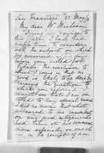 2 pages written 23 May 1874 by Sir William Martin to Sir Donald McLean, from Inward letters - Sir William Martin