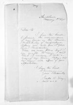 1 page written 1 Jan 1875 by Joseph W Day in Auckland Region, from Inward letters - Surnames, Dav - Dei