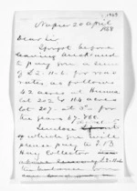 2 pages written 20 Apr 1868 by Sir Donald McLean in Napier City, from Outward drafts and fragments