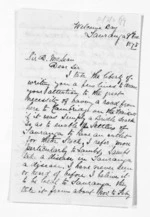 4 pages written 9 Oct 1873 by Jonathan Brown in Tauranga to Sir Donald McLean, from Inward letters - Surnames, Bro