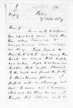 6 pages written 17 Sep 1869 by Eliza Lucy Grey in Patea, from Minister of Colonial Defence - East Coast hostilities