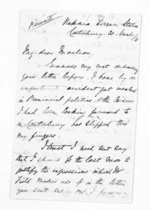 3 pages written 30 Nov 1870 by Sir John Hall in Canterbury to Sir Donald McLean, from Inward letters -  Sir John Hall