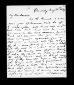 3 pages written 28 May 1869 by Archibald John McLean in Glenorchy to Sir Donald McLean, from Inward family correspondence - Archibald John McLean (brother)