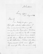 2 pages written 3 Aug 1864 by Andrew Sinclair, from Inward letters - Andrew Sinclair