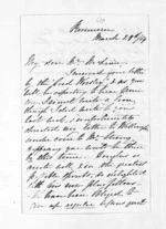 5 pages written 29 Mar 1859 by Sophia W Kingdon in Remuera to Sir Donald McLean, from Inward letters -  Kingdon, George and Sophia