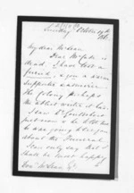 2 pages written 19 Oct 1867 by Captain Walter Charles Brackenbury to Sir Donald McLean, from Inward letters -  W C Brackenbury