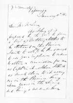2 pages written 11 Jan 1864 by Jasper Lucas Herrick to Sir Donald McLean in Napier City, from Inward letters - Surnames, Her - Hes