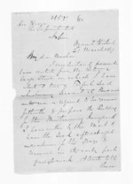 3 pages written 21 Mar 1867 by Henry Robert Russell to Sir Donald McLean in Napier City, from Inward letters - H R Russell
