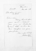 1 page written 26 Jun 1866 by Sir Julius Vogel in Dunedin City to Sir Donald McLean, from Inward letters - Julius Vogel