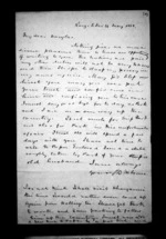 4 pages written 24 May 1852 by Sir Donald McLean in Rangitikei District to Susan Douglas McLean, from Inward family correspondence - Susan McLean (wife)