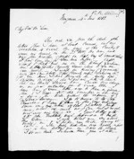 2 pages written 4 Nov 1862 by Robert Roger Strang in Wanganui District to Sir Donald McLean, from Family correspondence - Robert Strang (father-in-law)