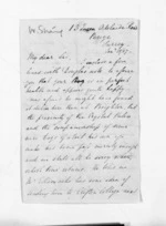 3 pages written 18 Jan 1867 by William Strang, from Inward letters - Surnames, Str - Stu