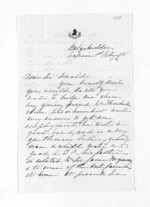 2 pages written 1 Feb 1875 by Margaret MacGregor in Napier City to Sir Donald McLean, from Inward letters - Surnames, Macfar - McHar