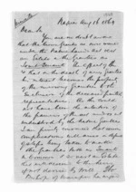 2 pages written 16 Aug 1869 by Joshua Cuff in Napier City to Sir Donald McLean in Wellington, from Inward letters - Surnames, Cre - Cur