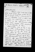 3 pages written 15 Jan 1875 by Robert Hart in Wellington City to Sir Donald McLean, from Inward family correspondence - Robert Hart (brother-in-law)