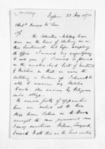 2 pages written 23 May 1870 by William Routledge in Napier City to Sir Donald McLean, from Inward letters - Surnames, Rou - Rus