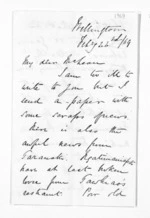 4 pages written 22 Feb 1869 by George Sisson Cooper in Wellington to Sir Donald McLean, from Inward letters - George Sisson Cooper
