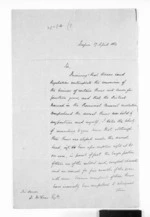 4 pages written 17 Apr 1863 by Sir George Stoddart Whitmore in Napier City to Sir Donald McLean, from Hawke's Bay.  McLean and J D Ormond, Superintendents - Letters to Superintendent