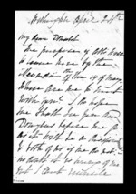 3 pages written by an unknown author in Wellington to Sir Donald McLean, from Inward family correspondence - Annabella McLean (sister)