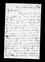 3 pages written   1862 by Archibald John McLean in Maraekakaho to Sir Donald McLean, from Inward family correspondence - Archibald John McLean (brother)