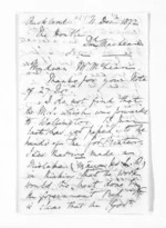 2 pages written 11 Dec 1872 by Sir William Martin in Auckland Region to Sir Donald McLean, from Inward letters - Sir William Martin
