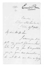 3 pages written 27 Oct 1851 by Emma Brown in Dunedin City to Sir Donald McLean, from Inward letters - Surnames, Bro