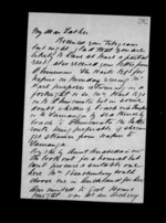 2 pages written 24 Feb 1875 by Sir Robert Donald Douglas Maclean to Sir Donald McLean, from Inward family correspondence - Douglas Maclean (son)