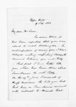 7 pages written 9 Sep 1863 by Herbert Samuel Wardell in Wellington to Sir Donald McLean, from Inward letters - Surnames, War - Wat
