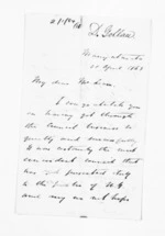 3 pages written 28 Apr 1863 by Donald Gollan in Hauraki District to Sir Donald McLean, from Inward letters - Donald Gollan