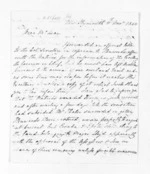 2 pages written 11 Nov 1850 by Henry King in New Plymouth to Sir Donald McLean, from Inward letters -  Henry King