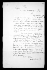 1 page written by an unknown author in Napier City to Sir George Grey, from Correspondence and other papers in Maori