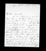 6 pages written 27 Nov 1863 by Catherine Isabella McLean in Napier City to Sir Donald McLean, from Inward family correspondence - Catherine Hart (sister); Catherine Isabella McLean (sister-in-law)