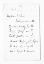 2 pages written 19 Feb 1858 by Sir Thomas Robert Gore Browne to Sir Donald McLean, from Inward and outward letters - Sir Thomas Gore Browne (Governor)