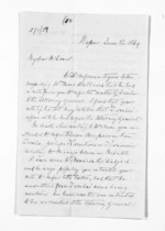 4 pages written 3 Jun 1869 by John Chilton Lambton Carter in Napier City to Sir Donald McLean, from Inward letters - J C Lambton Carter