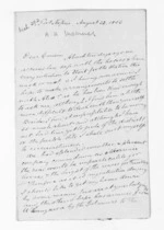 3 pages written 22 Aug 1856 by Archibald Alexander MacInnes in Napier City to Sir Donald McLean in Auckland City, from Inward letters -  Archibald Alexander MacInnes and others