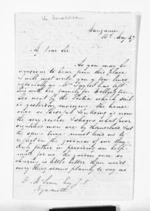 3 pages written 16 May 1847 by Rev William Ronaldson in Wanganui to Sir Donald McLean in Ngamotu, from Inward letters - W Ronaldson