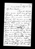 5 pages written 28 Feb 1859 by Archibald John McLean in Maraekakaho to Sir Donald McLean, from Inward family correspondence - Archibald John McLean (brother)