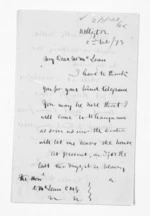 3 pages written 2 Feb 1873 by Charles Heaphy in Wellington to Sir Donald McLean, from Inward letters -  Charles Heaphy