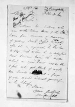1 page, from Inward letters - Surnames, Campbell
