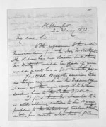 3 pages written 24 Jan 1873 by Colonel William Moule in Wellington to Sir Donald McLean, from Inward letters - W Moule