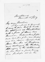 2 pages written 15 Mar 1869 by Dr Daniel Pollen in Auckland Region to Sir Donald McLean, from Inward letters - Daniel Pollen