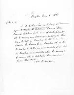 1 page written 2 May 1860 by Sir Donald McLean in Raglan, from Secretary, Native Department - War in Taranaki and Waikato and  King Movement