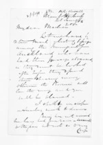 2 pages written 21 Jan 1864 by Henry Robert Russell to Sir Donald McLean, from Inward letters - H R Russell
