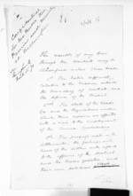 14 pages written 4 Mar 1871 by Sir Donald McLean, from Native Minister - Meetings with Waikato chiefs and final pacification of the King Country