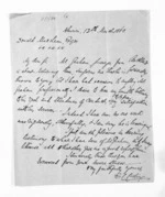 2 pages written 13 Mar 1860 by Edward Spencer Curling to Sir Donald McLean, from Inward letters - E S Curling