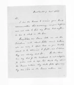 2 pages written 9 Oct 1860 by John Parsons in Woodlands to Sir Donald McLean in Napier City, from Inward letters - John Parsons