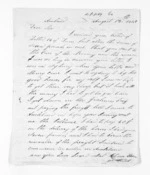 4 pages written 13 Aug 1847 by Benjamin Newell in Auckland City to Sir Donald McLean in New Plymouth, from Inward letters - Benjamin Newell