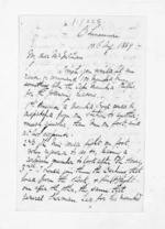 5 pages written 10 Aug 1869 by H F Way in Ohinemuri to Sir Donald McLean, from Inward letters and diary extracts - H F Way